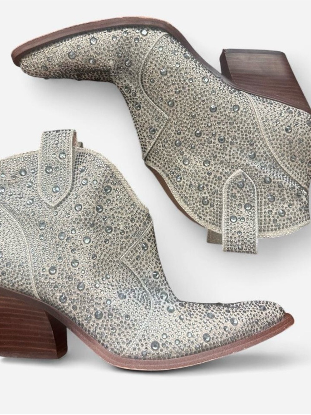 Jessica Simpson sparkle Western Ankle Boots - Women size 8.5